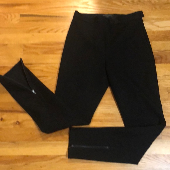 Banana Republic Pants - EUC Banana Republic high rise blk Sloan straight leg pants size 4 zippered ankle